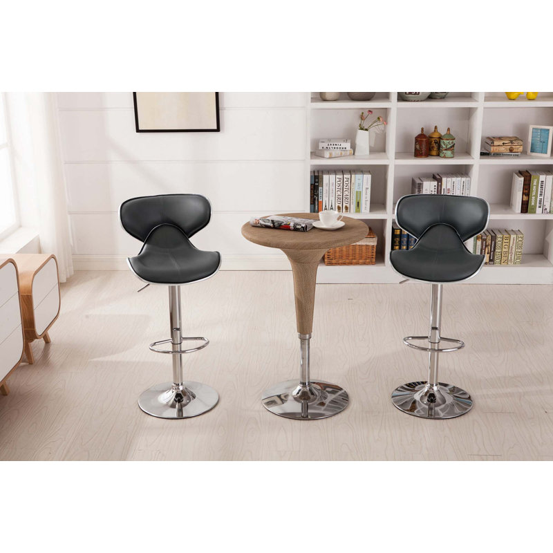 Ensemble de 2 tabourets de bar Upholstery Airlift, Gris