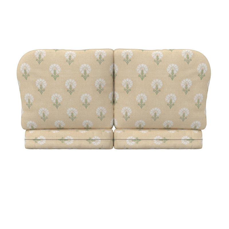 Coussin de causeuse intérieur / extérieur Amala Mira Sunshine Amala , Sunbrella® Mira Sunshine
