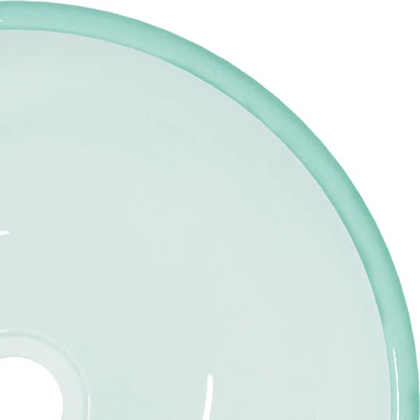 17 Stories Kaitie Glass Circular Sink, 12cm H x 35cm W x 35cm D, Frosted
