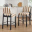 Tabouret de comptoir revêtu de lin 26,4 po Hyland-993774935-982135610
