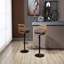 Danyu Swivel Upholstered Adjustable Height Counter Stool with Metal Frame-2114069789