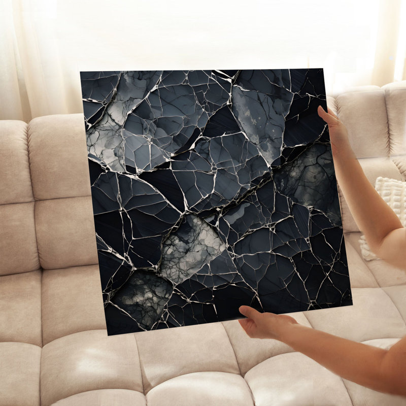 «Abstract Geode», reproduction d'art moderne sans cadre, H 16 po x l 16 po
