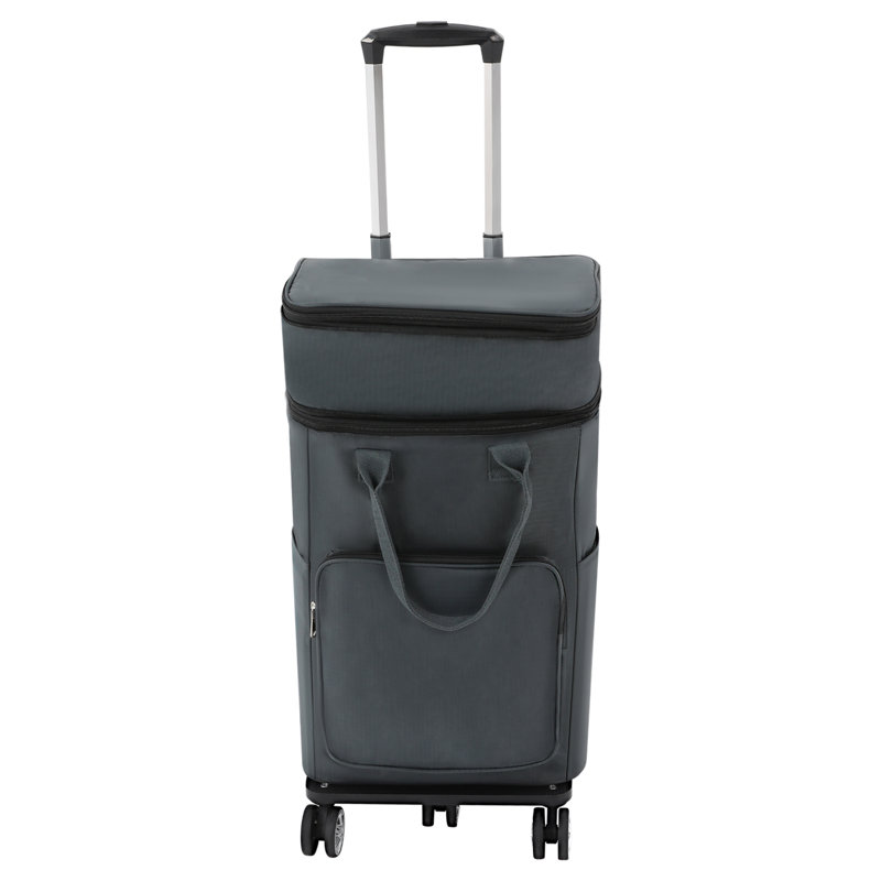 Shopping Cart With Wheels, Gray