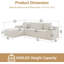 Canapé modulaire modulaire Cloud avec méridienne, canapé long en forme de L à gauche avec siège profond, canapé 3 places désossé surdimensionné pour salon-735584719