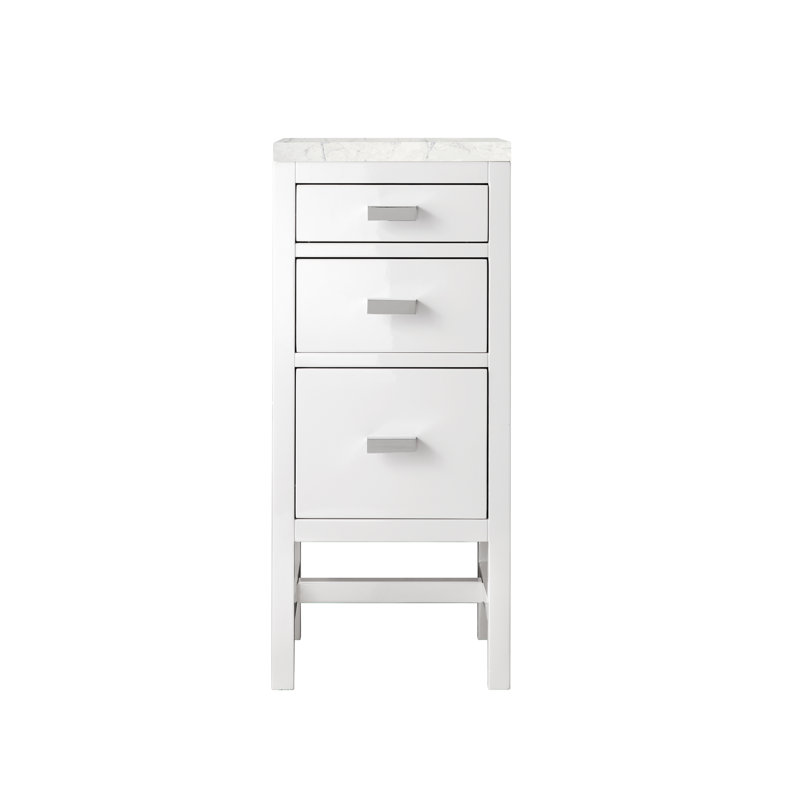 Addison 15" W Bathroom Cabinet, Eternal Jasmine Pearl, Glossy White