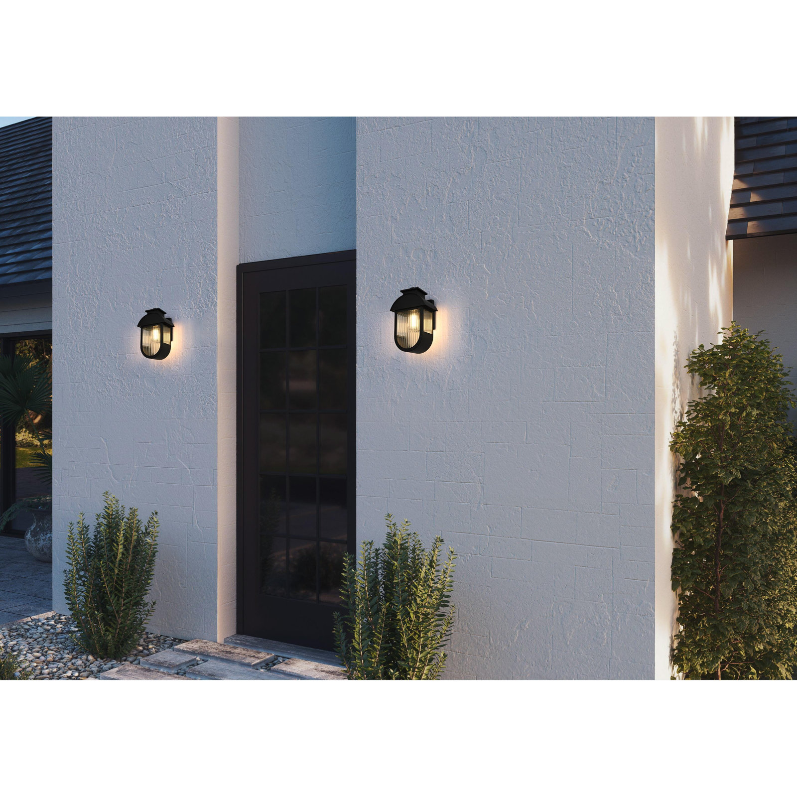 Alysha 8 Inch Outdoor Wall Sconce in Black