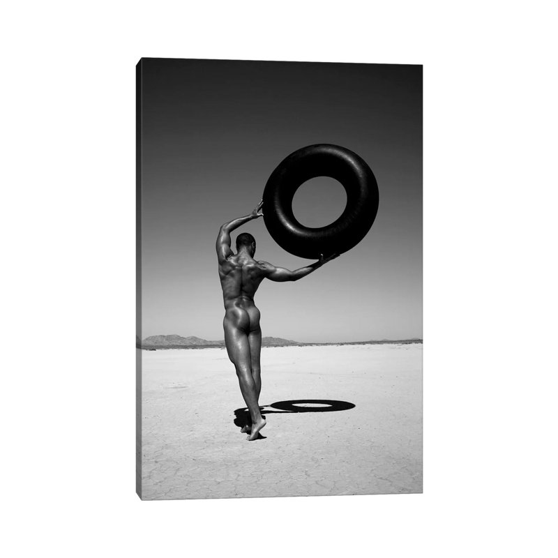 Ramel With Tire by Gregory Prescott - Print on Canvas, Wrapped Canvas, 101.6 cm H x 66.04 cm W x 3.175 cm D