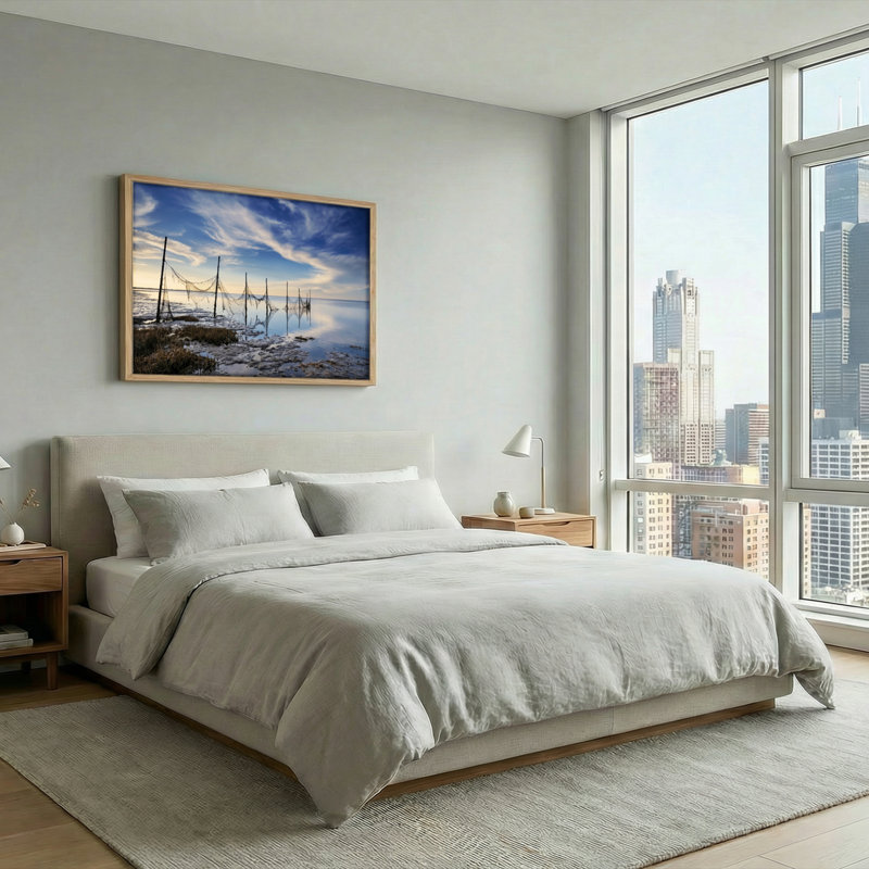 Ensemble de 1 tableau sur toile Ciel et Eau, 32"H x 48"W, Naturel