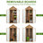 Outdoor Storage Cabinet with Adjustable Shelf & Lockable Doors, Wood & Metal for Garden Patio