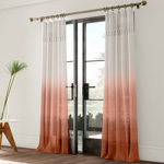 Cianah 100% Cotton Semi Sheer Curtain Single Panel