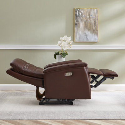 Fauteuil inclinable en cuir Norann