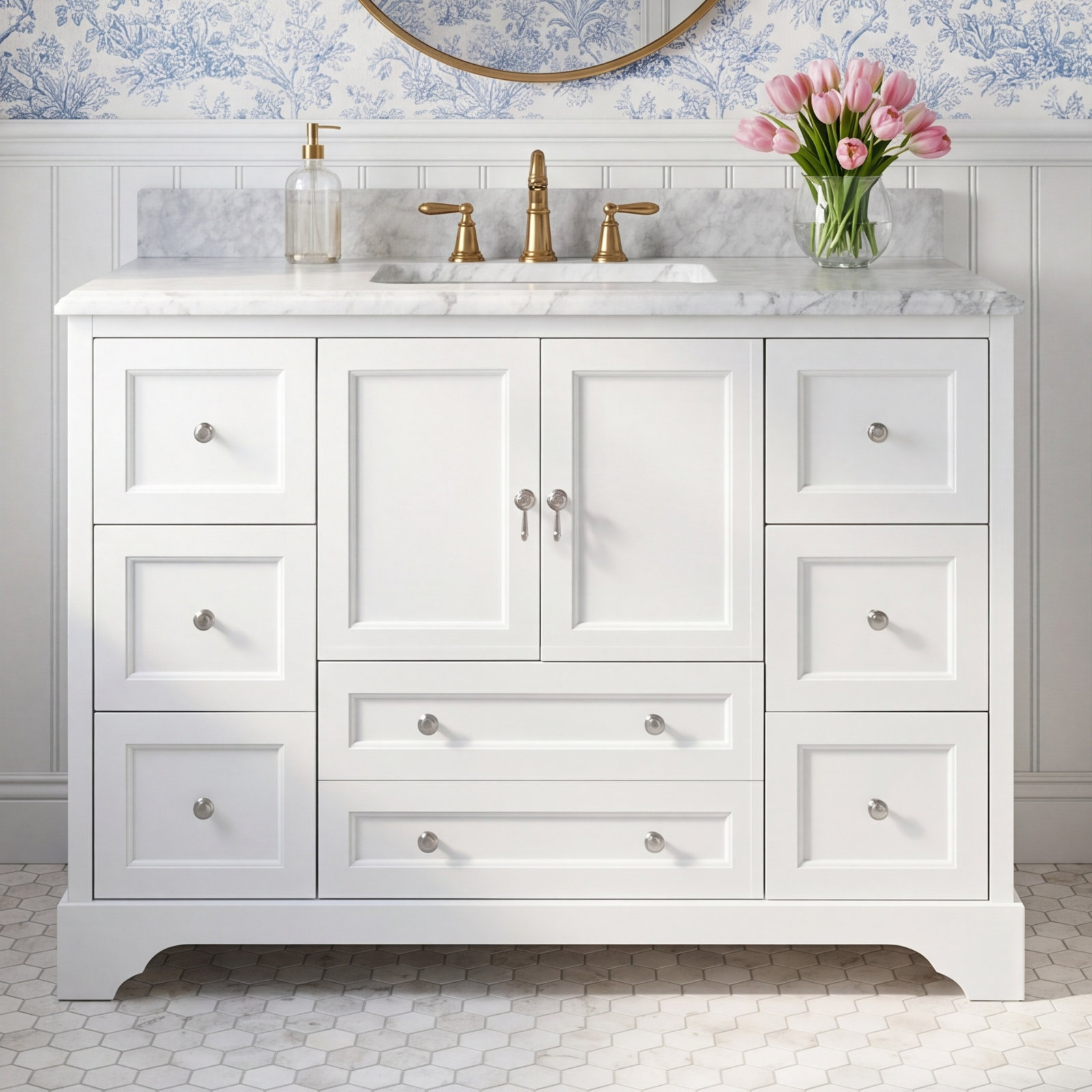 Tilford 48'' Single Bathroom Vanity, White