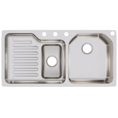 Évier de cuisine à double cuve encastrable L 41,5 po x l 20,5 po Lustertone