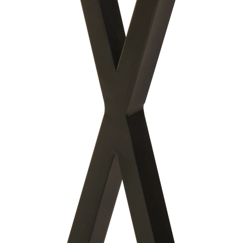 Kasen 105cm Solid Wood Top Console Table, Black