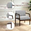 Chaise avec accoudoirs moderne en bois massif avec dossier réglable pivotant sur 360 °-710999866