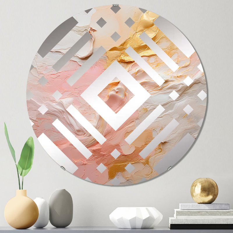 Deshanda - Miroir décoratif diamant, 23,6 po x 23,6 po