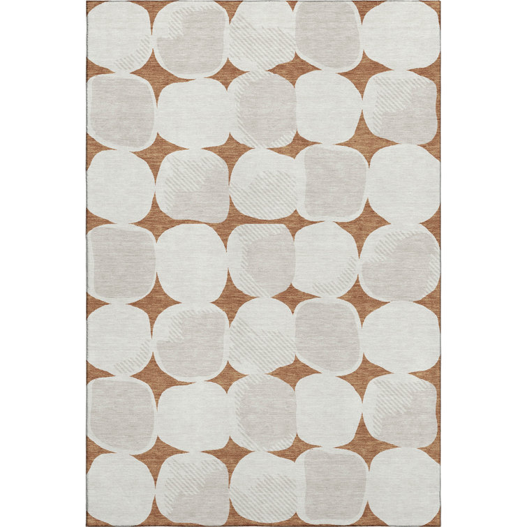 Premium Machine Washable Prisco Paprika Rug