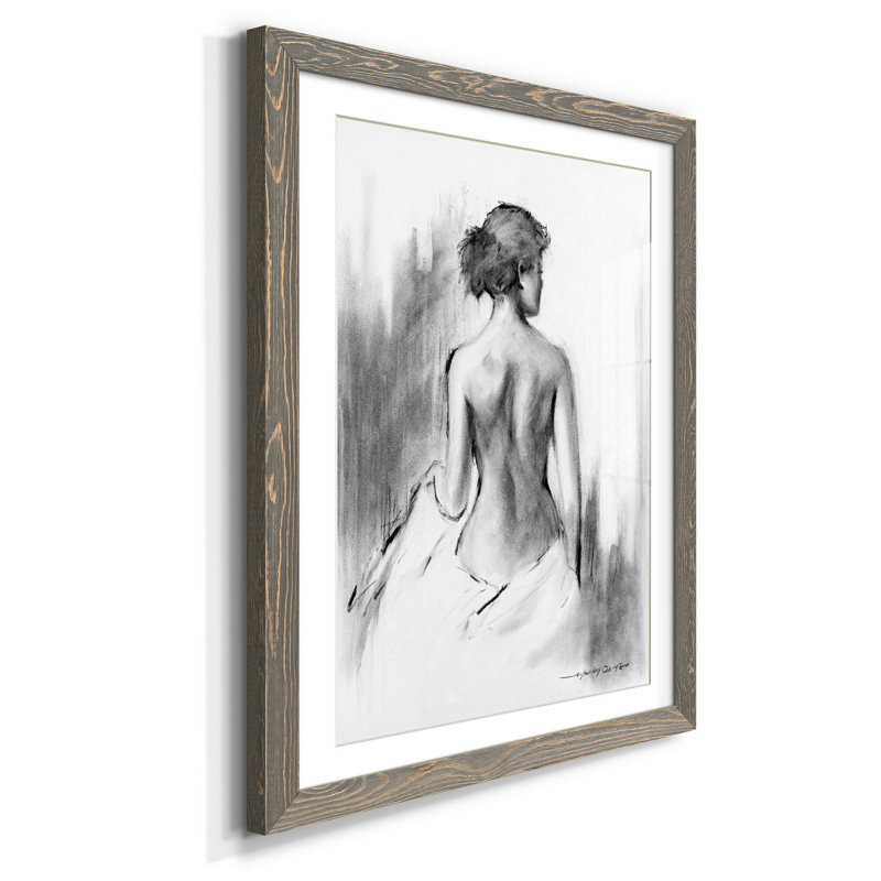 Soft Silhouette IV - Cadre photo, reproduction d'art sur papier, H 44 po x l 31 po x P 1 po, gris