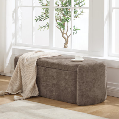 Banc de rangement avec repose-pieds et espace de rangement pour petits espaces