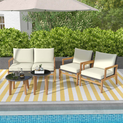 Kiomara 400 - Person Patio Conversation Set with Cushions