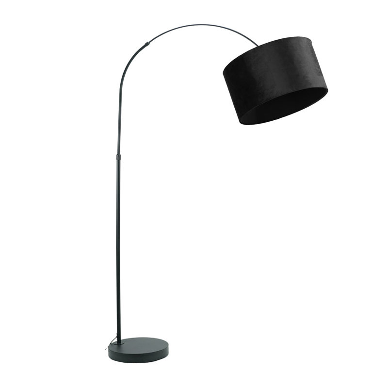 Rinnah 180cm Matte Traditional Floor Lamp, Black