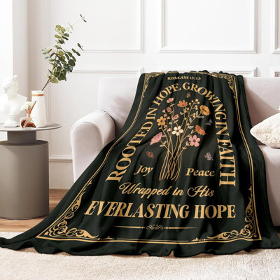 Cadeaux Chrétiens pour la Foi des Femmes - Cadeaux d'anniversaire d'inspiration religieuse pour les Femmes - Cadeau Spirituel Catholique pour Femme - Cadeau de Baptême de Confiance - Couverture du verset de la Bible chrétienne 50 po x 60 po