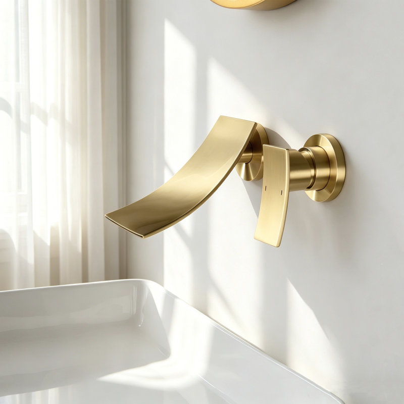 Single-handle Bathroom Faucet, Brushed Gold