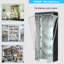 Housse en fil métallique avec façade en PVC transparent - Protection contre les rayons UV et la poussière pour tablettes de rangement de 36 po x 24 po x 72 po, organisateur de garage et de sous-sol