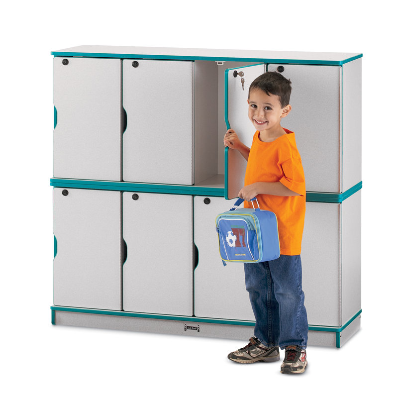 Casiers empilables Rainbow Accents, Empilage double, Bleu sarcelle