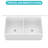 33" White Double Bowl Sink Workstation - Ceramic Material, Low Water Absorption, Resistance To Chips, Track As Workspace, Accessories In Package
