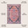 Lesandra Geometric Medallions Machine-Washable Terracotta/Navy Rug