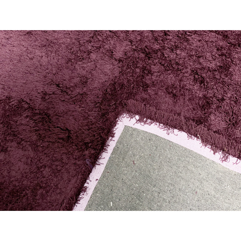Tapis à poil long mauve