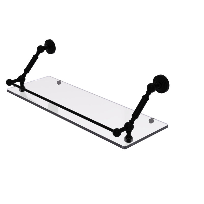 Hertzler Bracket Shelf, Matte Black, 7.3" H x 24" W x 8.6" D