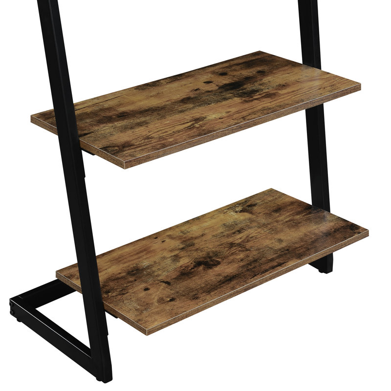 Bailee Ladder Bookcase, Barnwood/Black