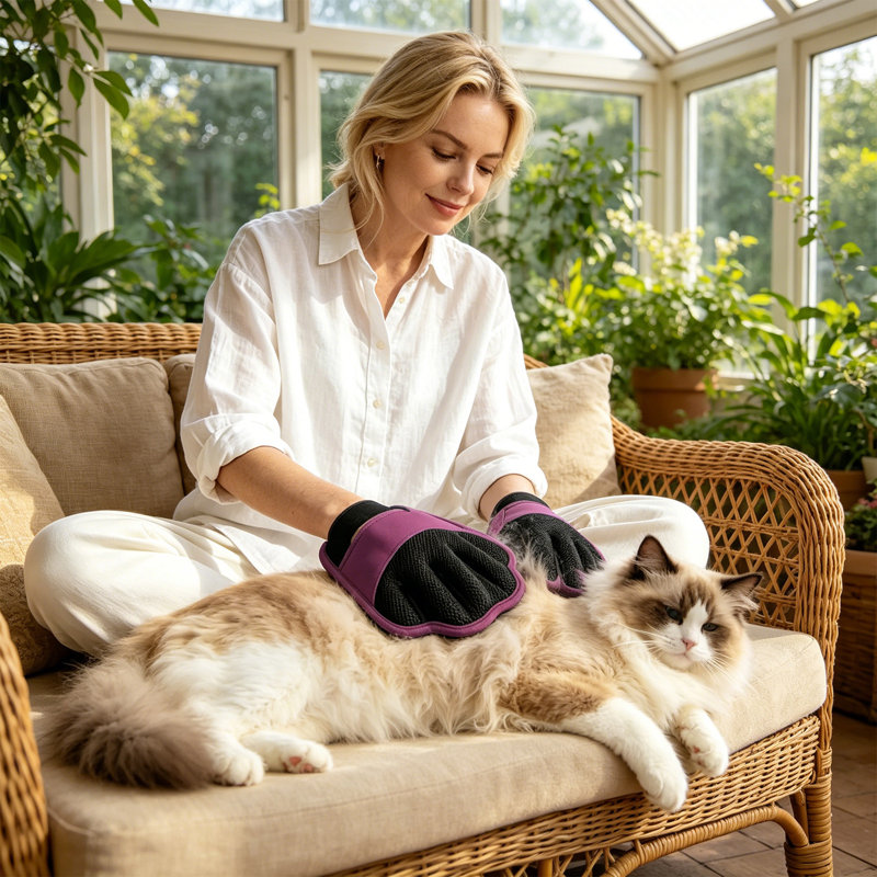 Gants pour animaux, mauve, Mauve