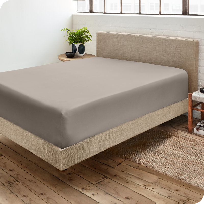 Microfiber Fitted Sheet, Twin Fitted Sheet, Khaki