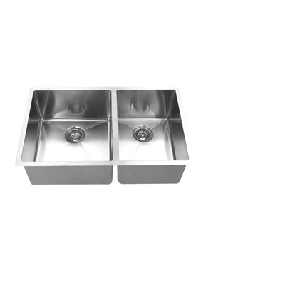 Évier de cuisine en acier inoxydable à double cuve encastrable L 32 po x l 19 po