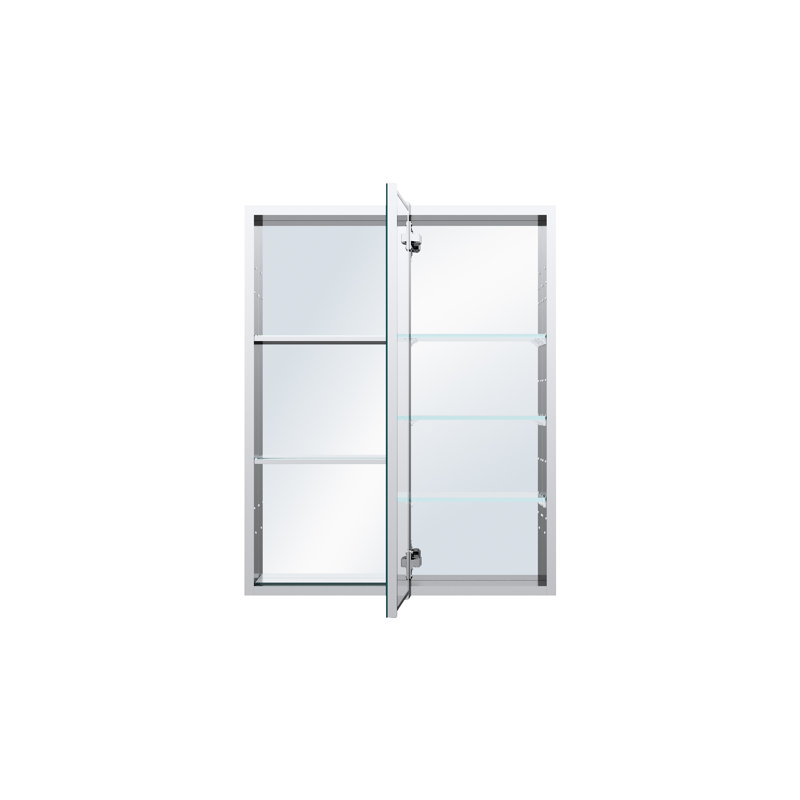Armoire à pharmacie 24 po x l 30 po à fixation murale ou en surface avec tablette ouverte, L 24 po x H 30 po, Gauche