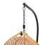 Balancelle ovale de conception moderne avec structure en fer robuste et rotin en polyéthylène durable-124945257