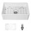 Évier en céramique blanc de 30 pouces - tablier simple réversible à tablier et utilisation pratique avec décoration élégante
