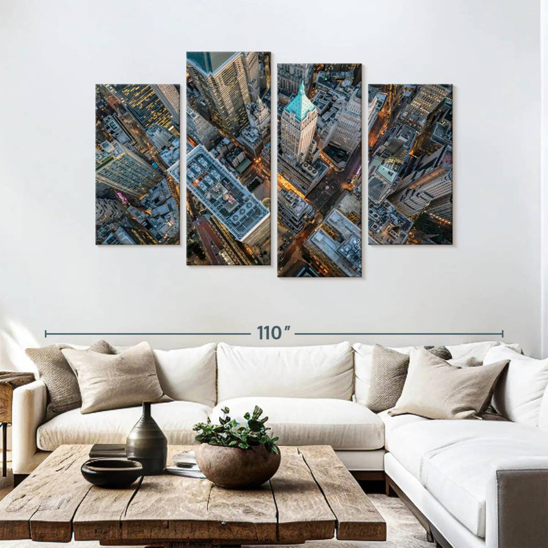 Lynelle New York vue d'en haut, H 54 po x l 84 po