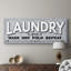 «Laundry Sign Wash» - Toile tendue avec châssis - Prêt à accrocher-107467306