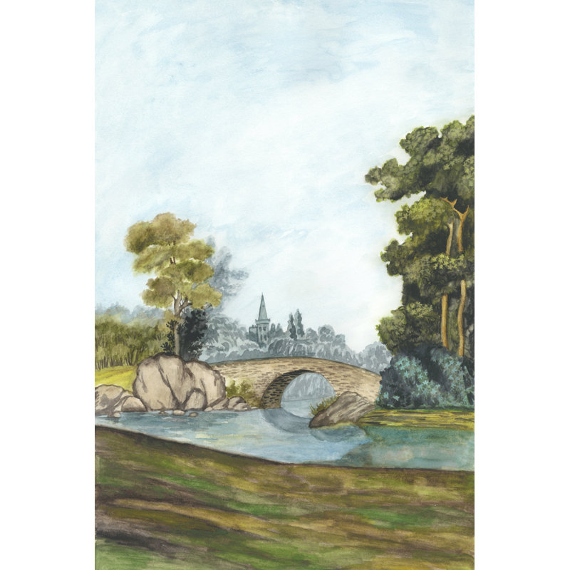Scénario de papier peint français III, H 30 po x l 20 po x P 1,25 po