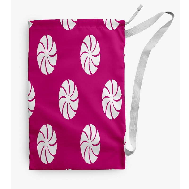 Fabric Laundry Bag with Handles, Small (29" H x 18" W), Pink
