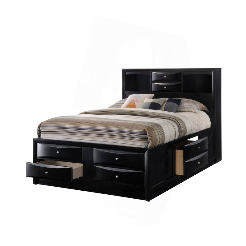 Mobilier de chambre à coucher 1Pc, Très grand lit, Noir