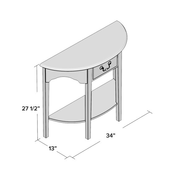 Charlton Home® Demilune Solid Wood Console & Reviews | Wayfair