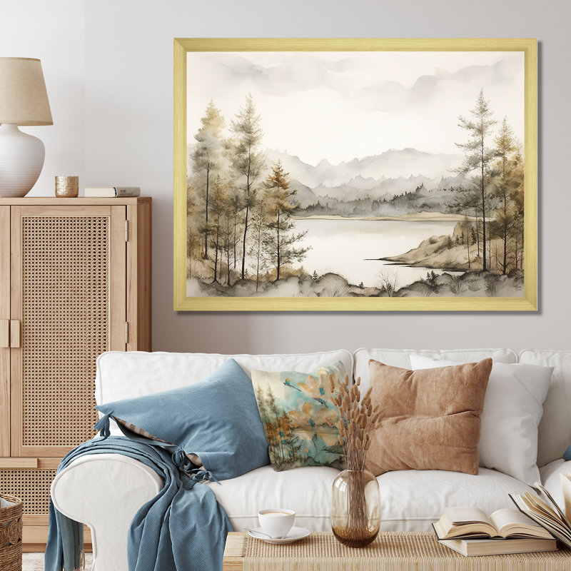 Impression sur toile Modern Modern Scandinavian Silence III - Modern-Scandinavian, Cadre doré simple