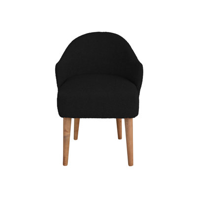 50cm H Polyester Blend Upholstered Slat Back Armchair