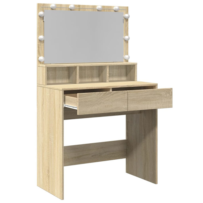 Dressing Table with Mirror, Sonoma Oak