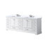 Design moderne 84 po X P 22 po Meuble-lavabo double D 4 portes avec comptoir en marbre et robinet